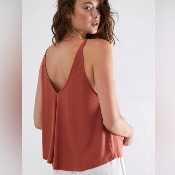 Free People Intimately burnt clay Tank top flowy NWOT - Picture 2 of 7
